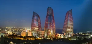 Azerbaijan, a land of flames - where Earth Farts!!! 11 Holiday Packages Flame tower Azerbaijan